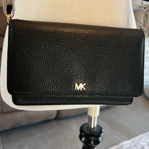 Michael Kors Black Leather Crossbody Bag